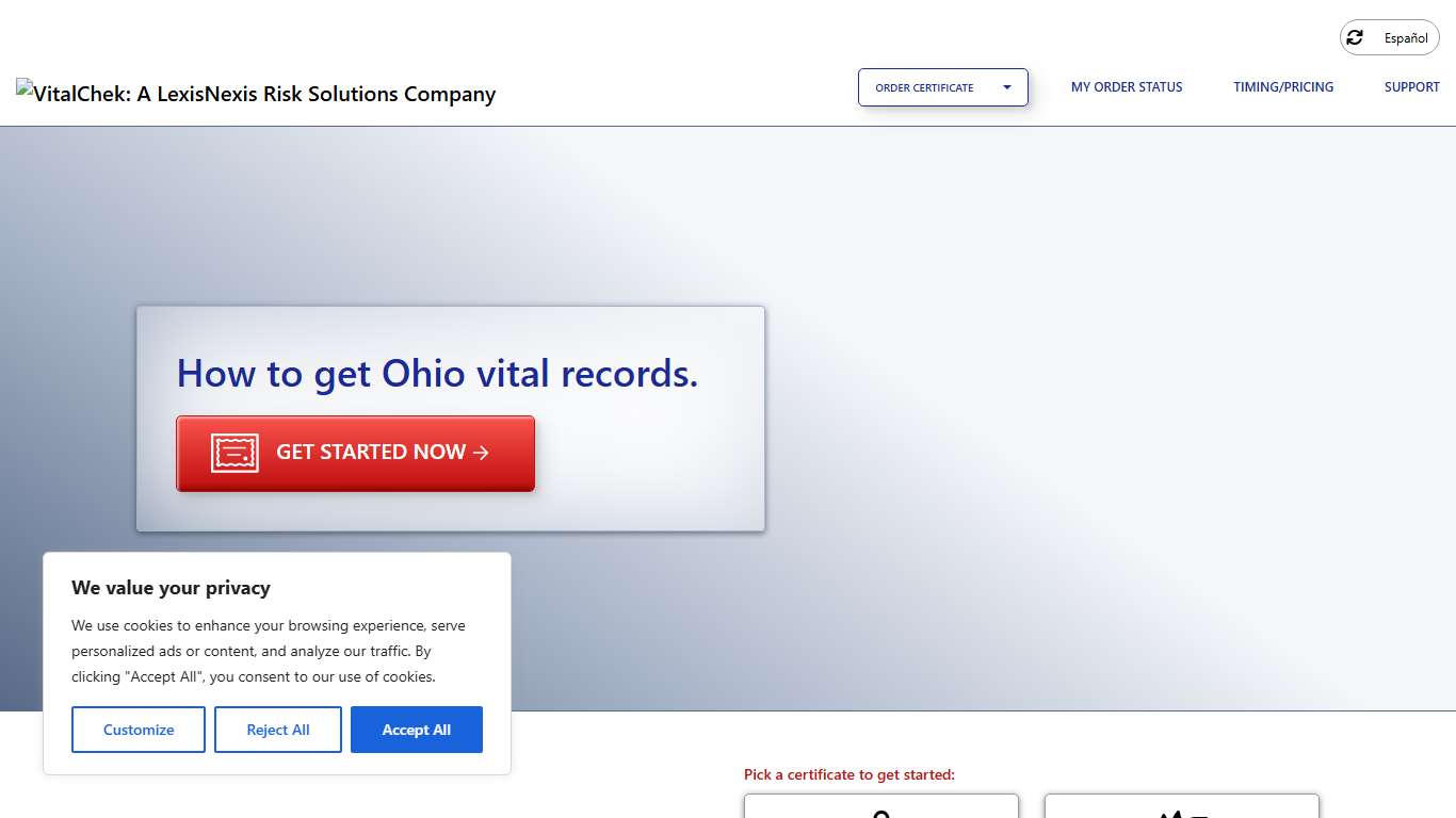 Ohio (OH) Birth Certificates Birth Records - VitalChek